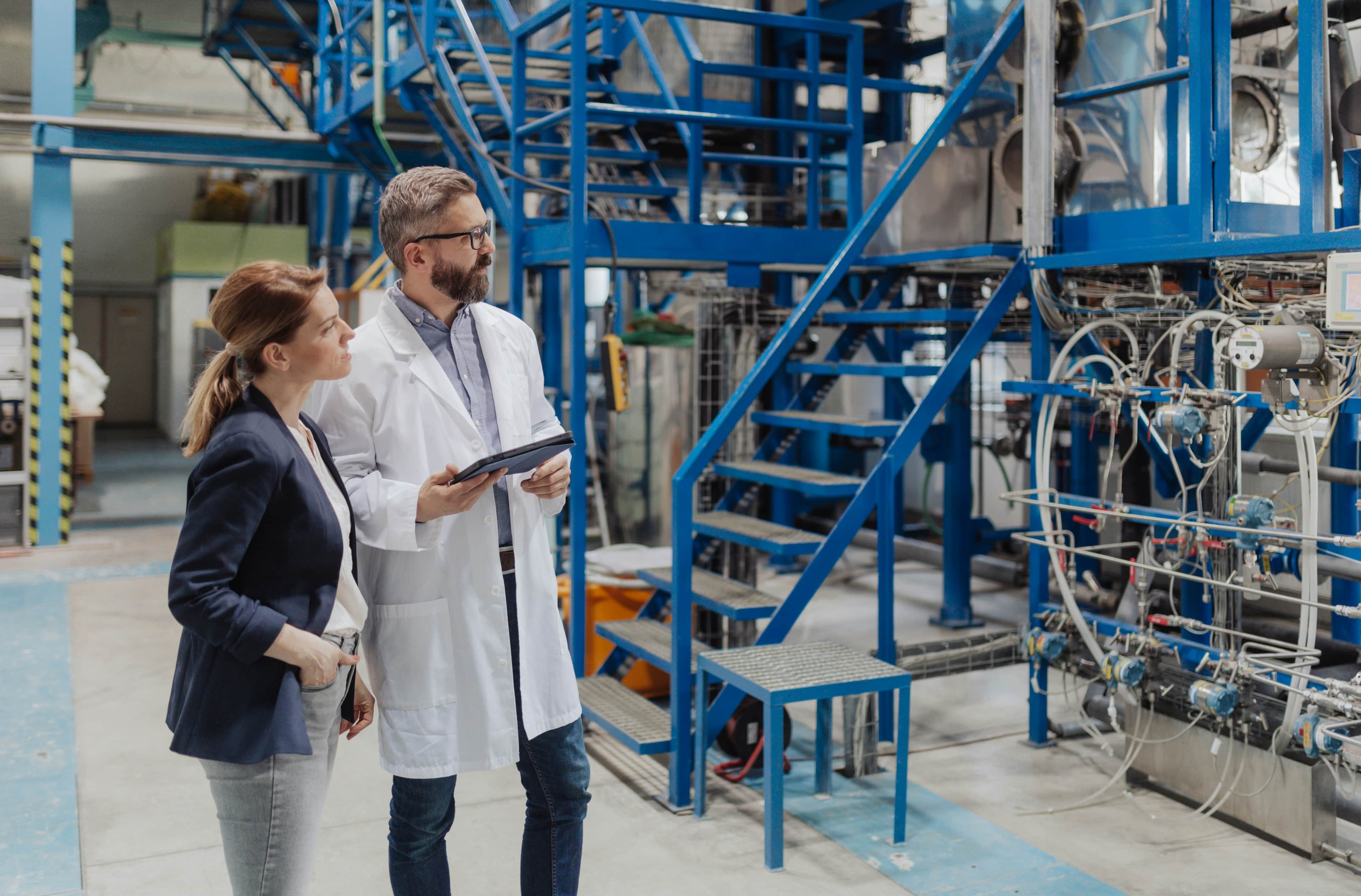 Laboratory quality specialist reviewing process controls